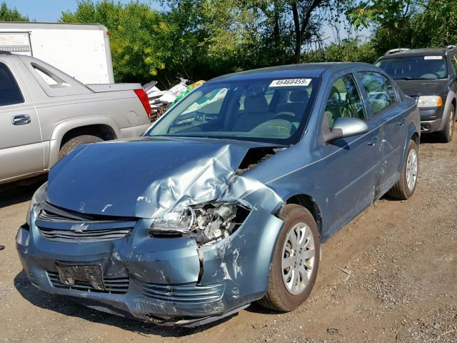 1G1AT58H297226685 - 2009 CHEVROLET COBALT LT GREEN photo 2