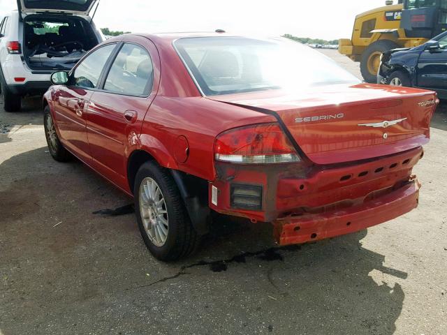 1C3EL56R56N189163 - 2006 CHRYSLER SEBRING TO RED photo 3