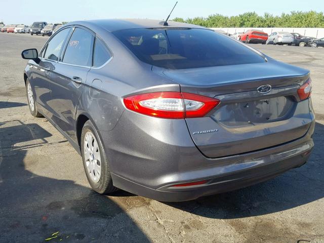 3FA6P0G70DR325543 - 2013 FORD FUSION S CHARCOAL photo 3
