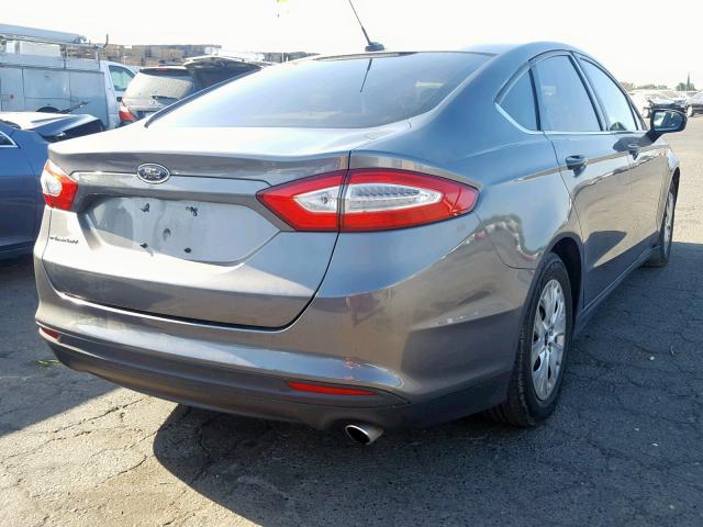 3FA6P0G70DR325543 - 2013 FORD FUSION S CHARCOAL photo 4