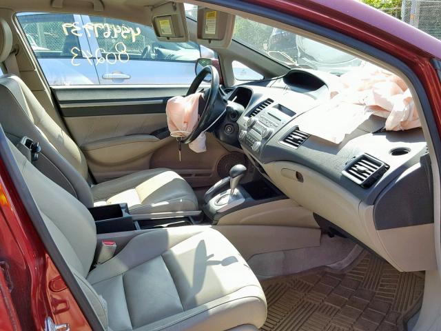 2HGFA1F93AH525670 - 2010 HONDA CIVIC EXL 勃艮第红 照片 5