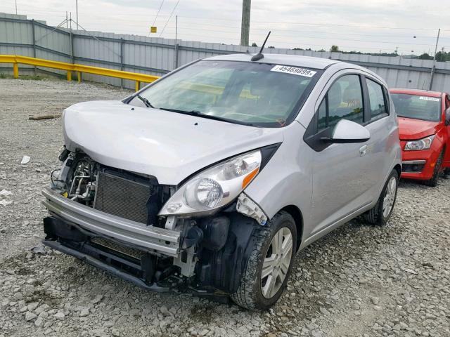 KL8CB6S99EC541018 - 2014 CHEVROLET SPARK LS SILVER photo 2