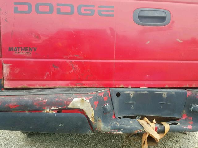 1B7HG2AN31S237057 - 2001 DODGE DAKOTA QUA RED photo 9