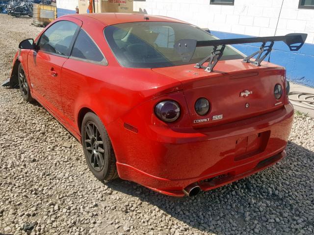 1G1AP15P377218357 - 2007 CHEVROLET COBALT SS RED photo 3