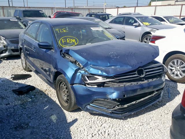 3VW167AJ9HM341261 - 2017 VOLKSWAGEN JETTA S BLUE photo 1