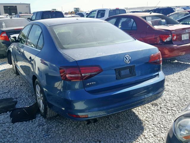 3VW167AJ9HM341261 - 2017 VOLKSWAGEN JETTA S BLUE photo 3