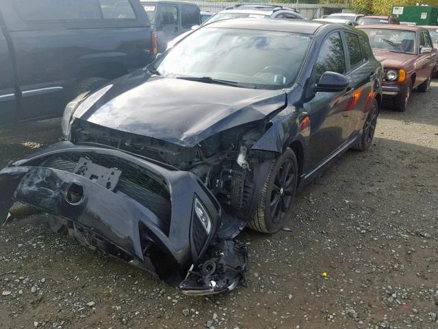 JM1BL1H66A1261370 - 2010 MAZDA 3 S BLACK photo 2