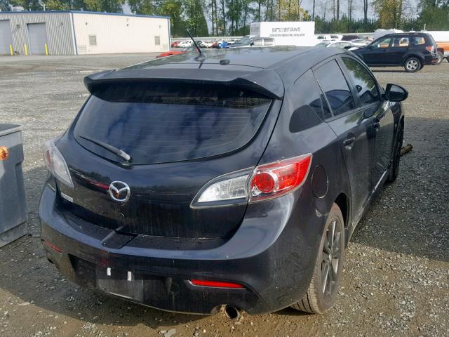 JM1BL1H66A1261370 - 2010 MAZDA 3 S BLACK photo 4