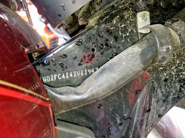 1HD1FC4148Y619574 - 2008 HARLEY-DAVIDSON FLHTCUI RED photo 10