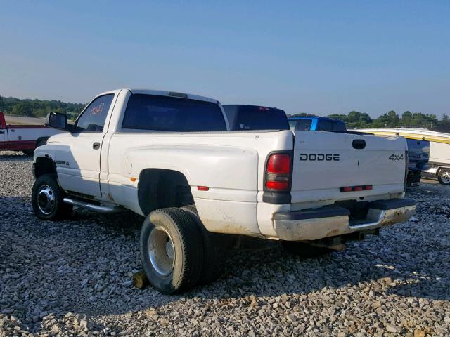 3B7MF36542M218690 - 2002 DODGE RAM 3500 WHITE photo 3