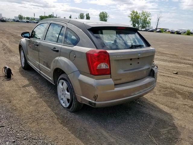 1B3HB48B58D665993 - 2008 DODGE CALIBER SX BEIGE photo 3