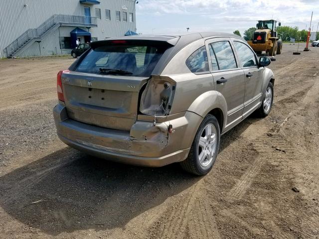 1B3HB48B58D665993 - 2008 DODGE CALIBER SX BEIGE photo 4