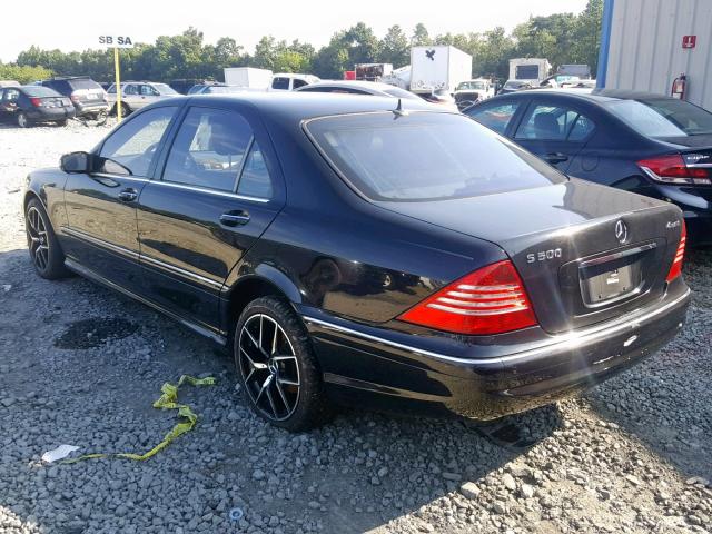 WDBNG84J85A436162 - 2005 MERCEDES-BENZ S 500 4MAT BLACK photo 3