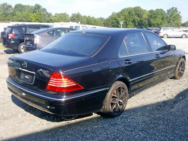 WDBNG84J85A436162 - 2005 MERCEDES-BENZ S 500 4MAT BLACK photo 4