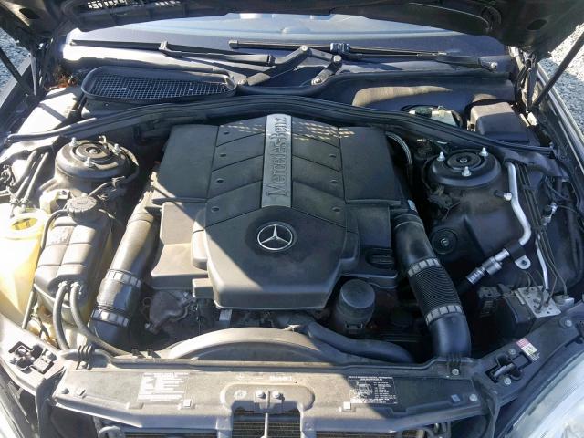 WDBNG84J85A436162 - 2005 MERCEDES-BENZ S 500 4MAT BLACK photo 7