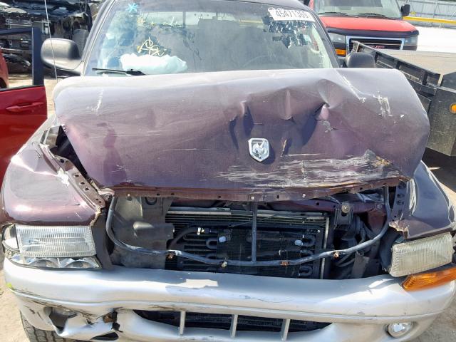 1D7HG48N64S739900 - 2004 DODGE DAKOTA QUA MAROON photo 7