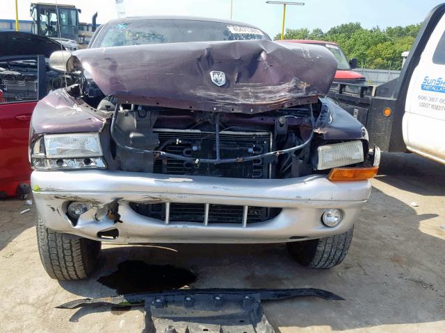 1D7HG48N64S739900 - 2004 DODGE DAKOTA QUA MAROON photo 9