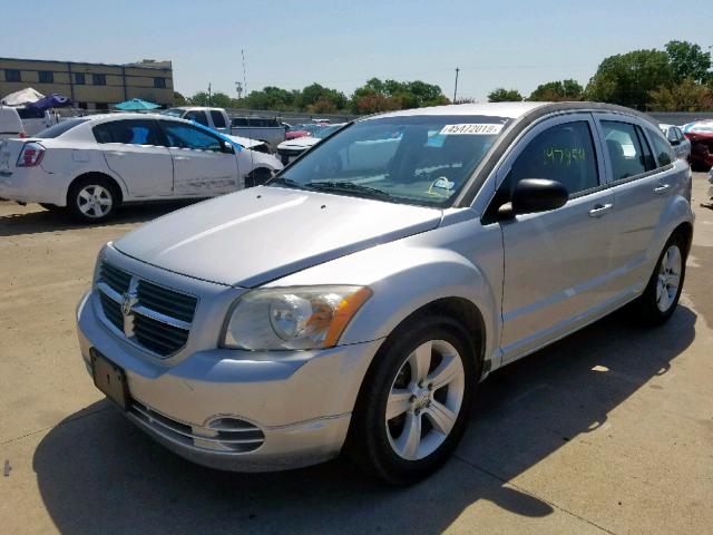 1B3CB4HA7AD538945 - 2010 DODGE CALIBER SX SILVER photo 2