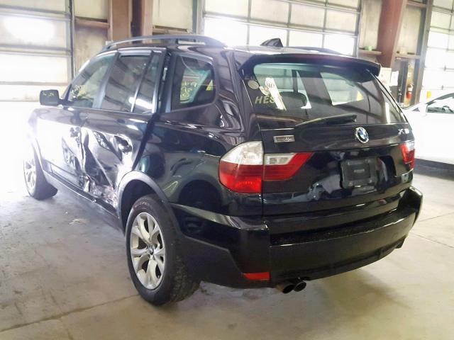 WBXPC93419WJ29984 - 2009 BMW X3 XDRIVE3 BLACK photo 3