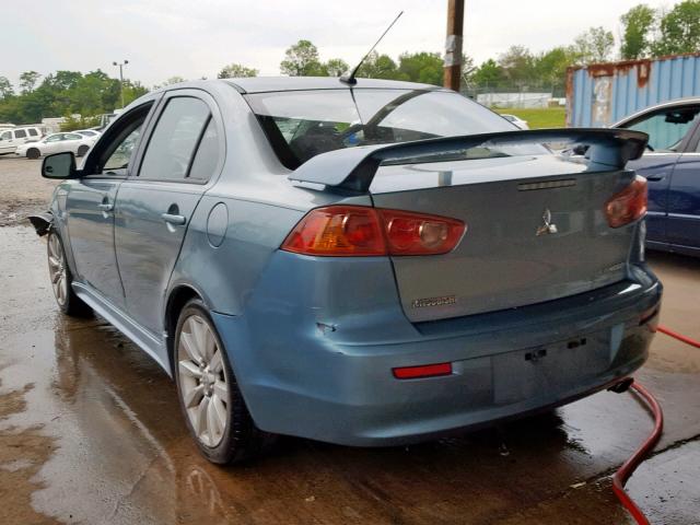 JA3AU86U98U023197 - 2008 MITSUBISHI LANCER GTS BLUE photo 3