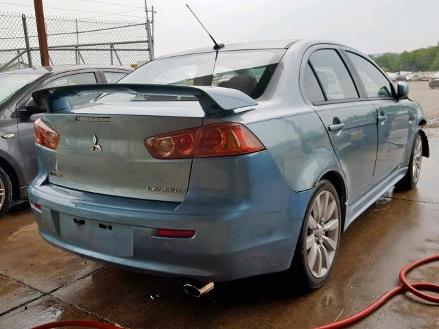 JA3AU86U98U023197 - 2008 MITSUBISHI LANCER GTS BLUE photo 4