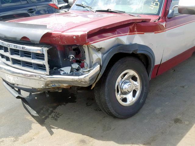 1B7GL23X1TS624926 - 1996 DODGE DAKOTA TWO TONE photo 9