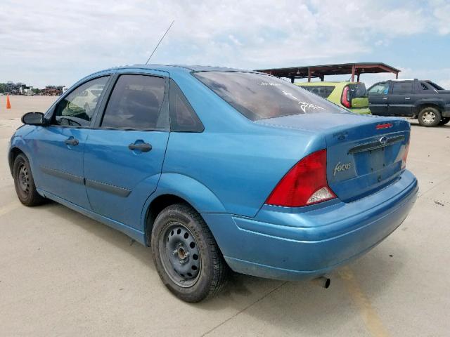 1FAFP33P11W321517 - 2001 FORD FOCUS LX BLUE photo 3