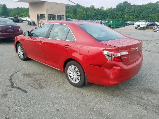 4T4BF1FK4CR240401 - 2012 TOYOTA CAMRY BASE RED photo 3