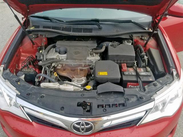 4T4BF1FK4CR240401 - 2012 TOYOTA CAMRY BASE RED photo 7