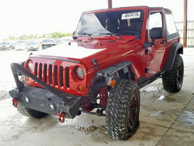 1J4FA24177L202021 - 2007 JEEP WRANGLER X RED photo 2