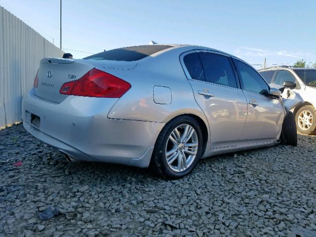 JN1CV6AR1DM764018 - 2013 INFINITI G37 SILVER photo 4