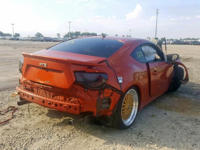 JF1ZNAA19D1714995 - 2013 TOYOTA SCION FR-S ORANGE photo 4