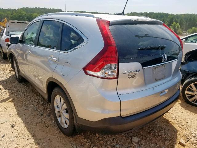 2HKRM3H77EH500276 - 2014 HONDA CR-V EXL SILVER photo 3