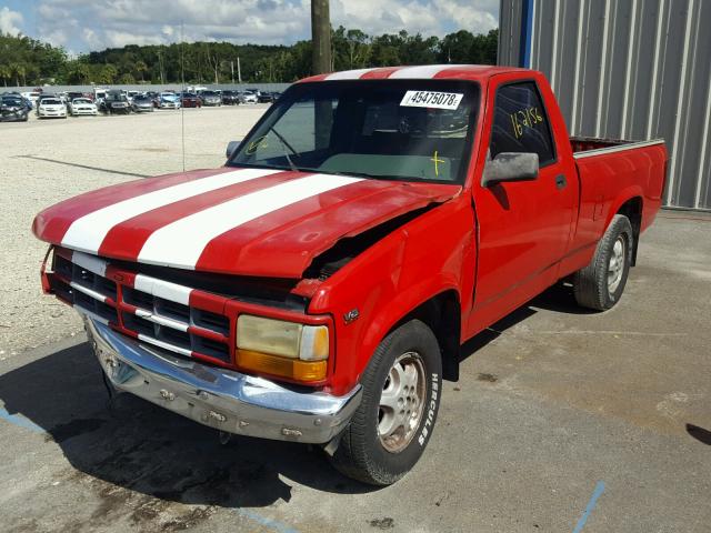 1B7FL26Y0RW120675 - 1994 DODGE DAKOTA RED photo 2