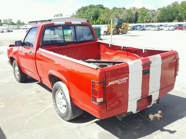 1B7FL26Y0RW120675 - 1994 DODGE DAKOTA RED photo 3