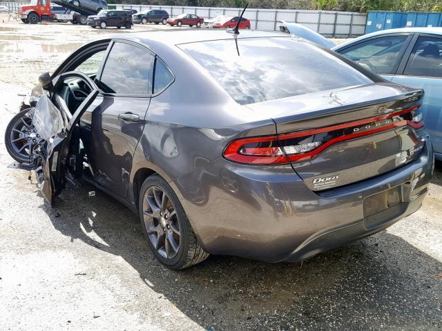 1C3CDFBB7FD422632 - 2015 DODGE DART SXT GRAY photo 3