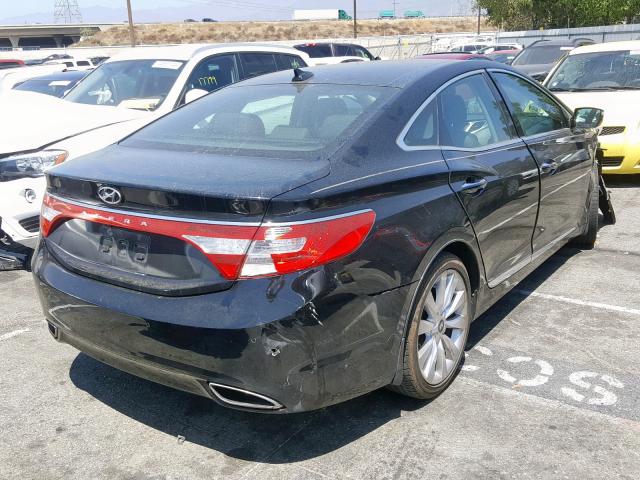 KMHFH4JG9CA171958 - 2012 HYUNDAI AZERA GLS BLACK photo 4