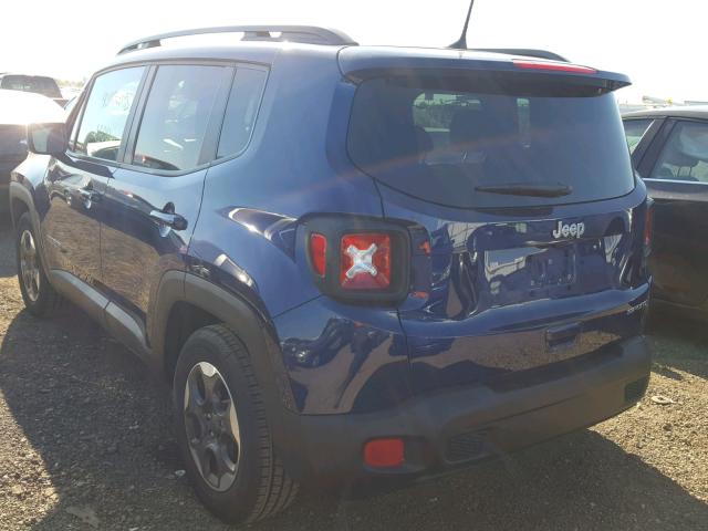 ZACCJAAB8JPH01087 - 2018 JEEP RENEGADE S ლურჯი ფოტო 3