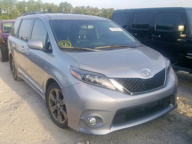 5TDXZ3DC0HS900223 - 2017 TOYOTA SIENNA SE SILVER photo 1