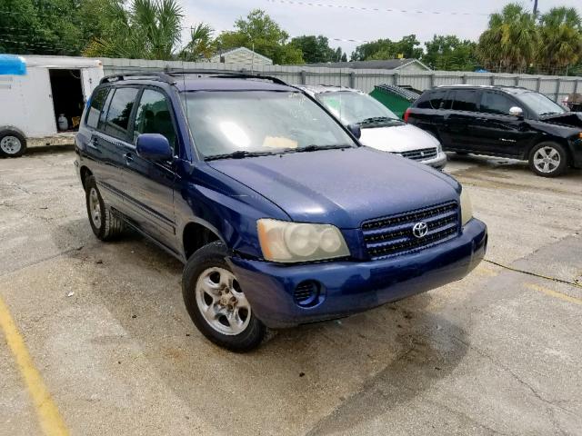 JTEGF21A830095486 - 2003 TOYOTA HIGHLANDER BLUE photo 1