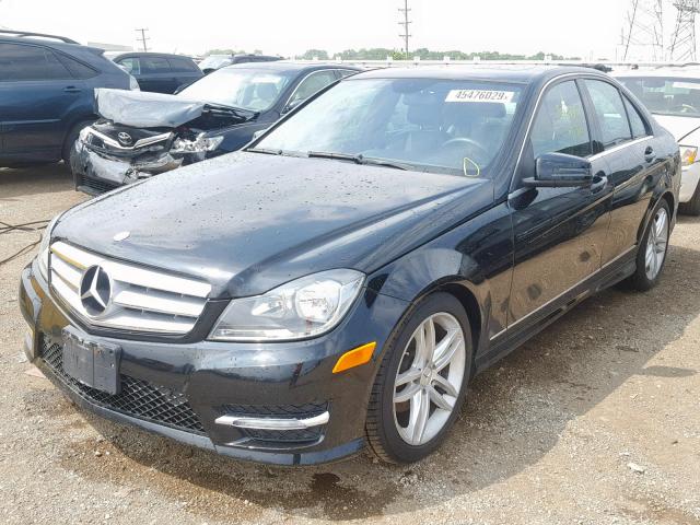 WDDGF4HB5DR266454 - 2013 MERCEDES-BENZ C 250 BLACK photo 2