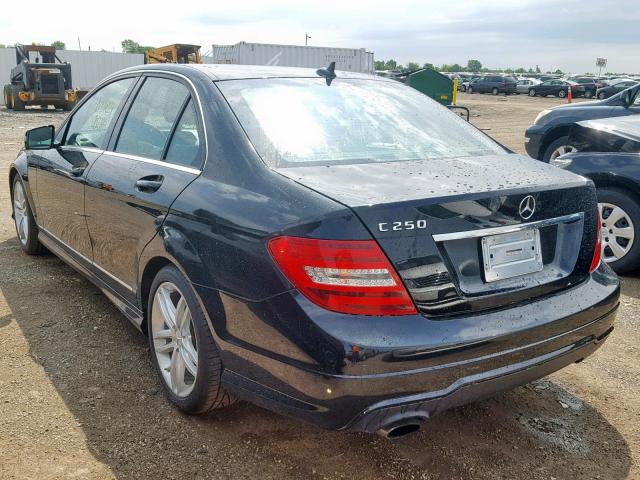 WDDGF4HB5DR266454 - 2013 MERCEDES-BENZ C 250 BLACK photo 3