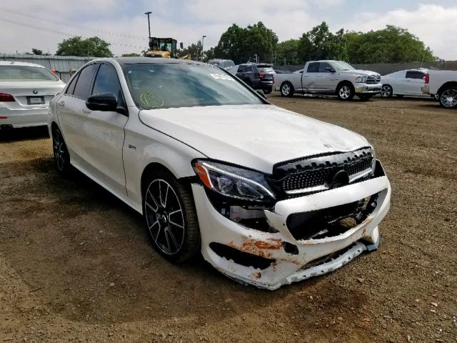 55SWF6EB0JU263094 - 2018 MERCEDES-BENZ C 43 4MATI WHITE photo 1