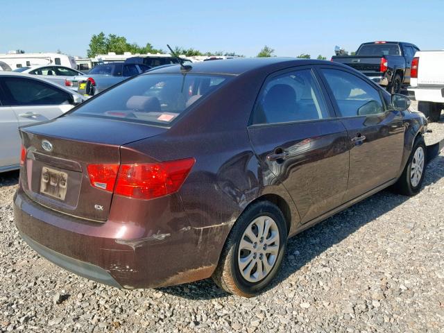 KNAFU4A22A5050213 - 2010 KIA FORTE EX MAROON photo 4