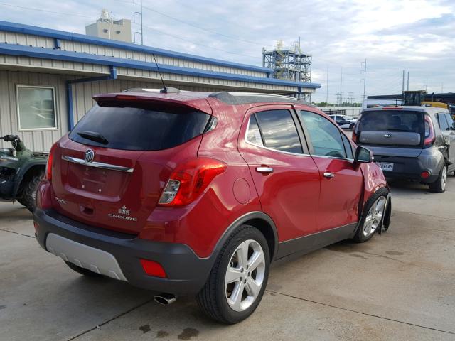 KL4CJASB2GB616340 - 2016 BUICK ENCORE RED photo 4