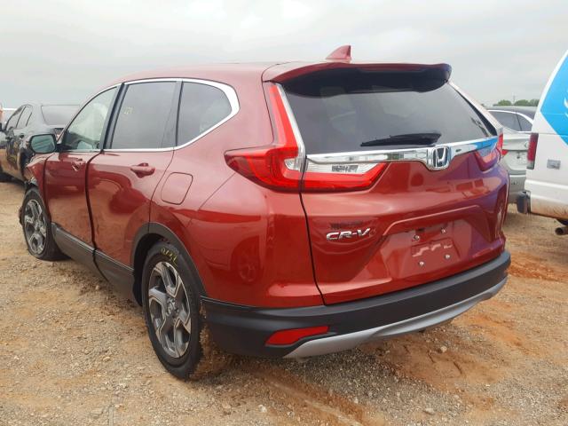 2HKRW1H82JH518668 - 2018 HONDA CR-V EXL BURGUNDY photo 3