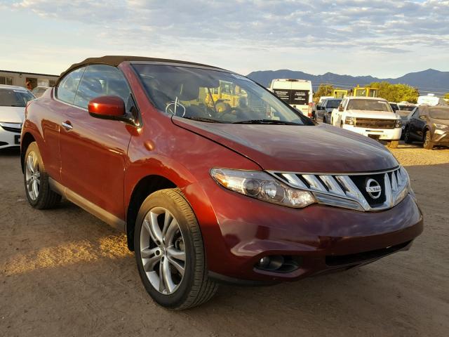 JN8AZ1FY3BW003668 - 2011 NISSAN MURANO CRO BURGUNDY photo 1