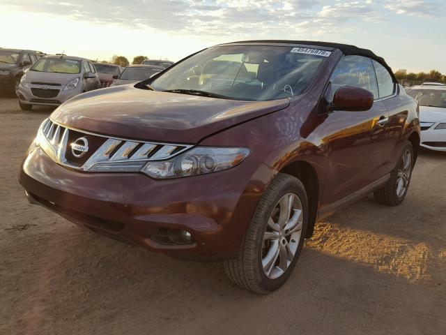 JN8AZ1FY3BW003668 - 2011 NISSAN MURANO CRO BURGUNDY photo 2