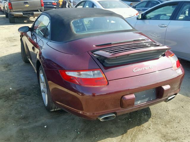 WP0CA29917S765367 - 2007 PORSCHE 911 NEW GE MAROON photo 3