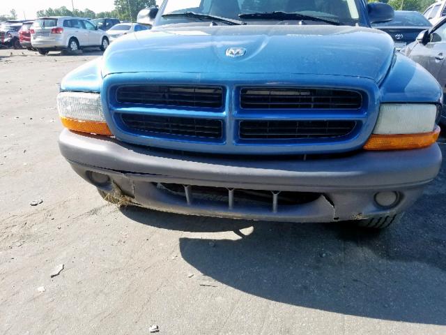 1D7FL16X43S200387 - 2003 DODGE DAKOTA SXT BLUE photo 9